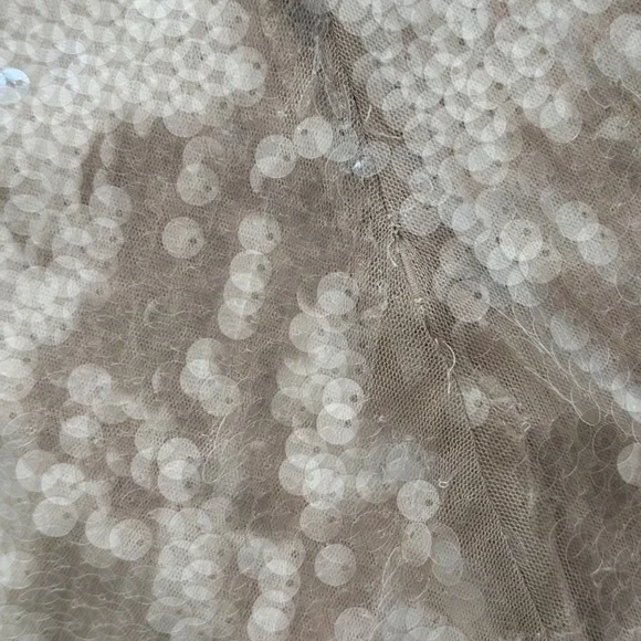 Staud Eton Mini Dress Moon Tan Sequin Embellished - Size Large - Picture 9 of 14